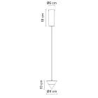 Lampă suspendată din sârmă de aluminiu neagră și con de design mare - Mercado Viadurini