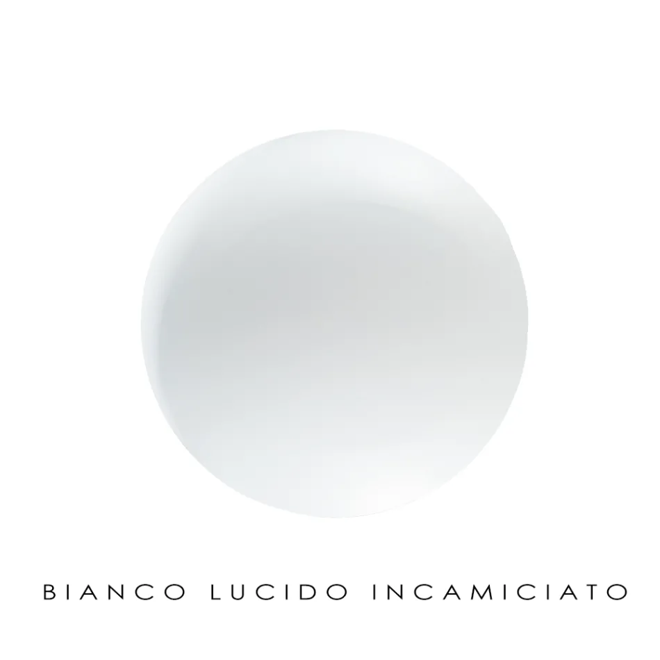 Lampă cu suspendare realizată manual din sticlă albă de Veneție suflată - Zăpadă Viadurini