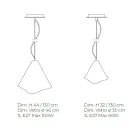 Lampă cu suspendare realizată manual din sticlă venețiană suflată 35 46 cm - Mary Viadurini