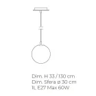 Lampă suspendată realizată manual din sticlă suflată venețiană - Nova Viadurini