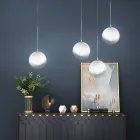 Lampă suspendată realizată manual din sticlă suflată venețiană - Nova Viadurini