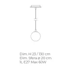 Lampă suspendată realizată manual din sticlă suflată venețiană - Nova Viadurini