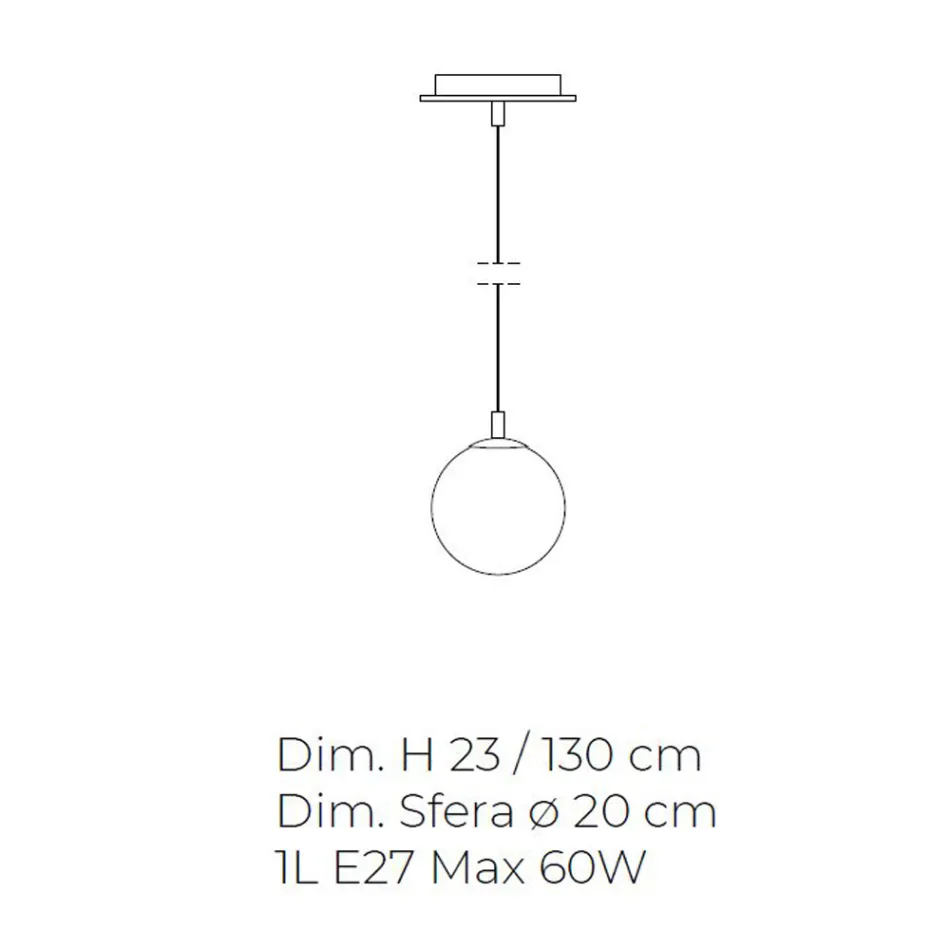 Lampă suspendată realizată manual din sticlă suflată venețiană - Nova Viadurini