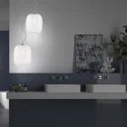 Lampă cu suspendare realizată manual din sticlă venețiană suflată - Cloe Balloton Viadurini