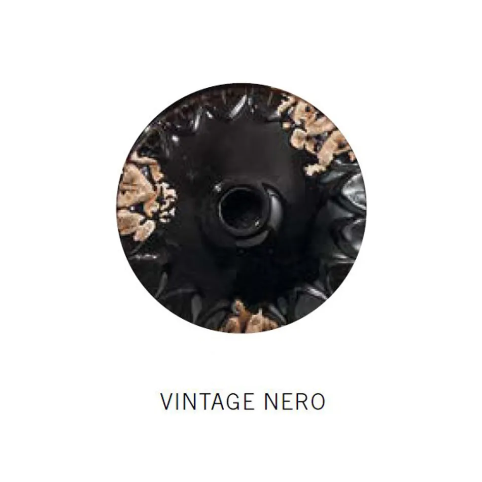 Lampă Industrială Artizanală din Fier și Ceramică - Industrială Viadurini