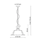 Suspensie Industriala din Fier si Ceramica - Industriala Viadurini