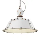 Lampă Industrială Artizanală din Fier și Ceramică - Industrială Viadurini