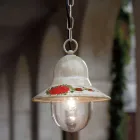 Lampa suspendata de exterior din aluminiu alb pictat manual - Imperia Viadurini