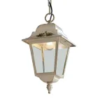 Lampa Suspendata Exterioara din Aluminiu Alb si Decorat Handmade - Gorizia Viadurini