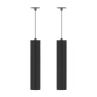 Lampa Suspendata Incastrat din Aluminiu Alb sau Negru, 2 Piese - Rebolla Viadurini