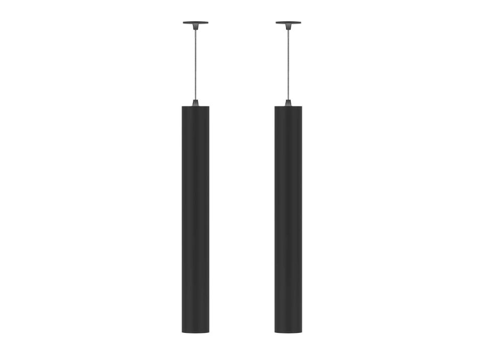 Lampa Suspendata Incastrat din Aluminiu Alb sau Negru, 2 Piese - Rebolla Viadurini