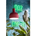 Lampa suspendată în stil retro din ceramică Made in Italy - Ferroluce Caxixi Viadurini