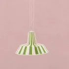 Lampa suspendată de design în dungi ceramice - Budin Viadurini