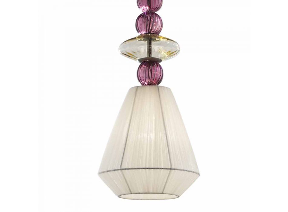 Lampă suspendată manuală din sticlă de la Veneția, fabricată în Italia - Amilia Viadurini