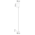 Lampă suspendată Con de sârmă de aluminiu negru Design minimalist - Mercado Viadurini