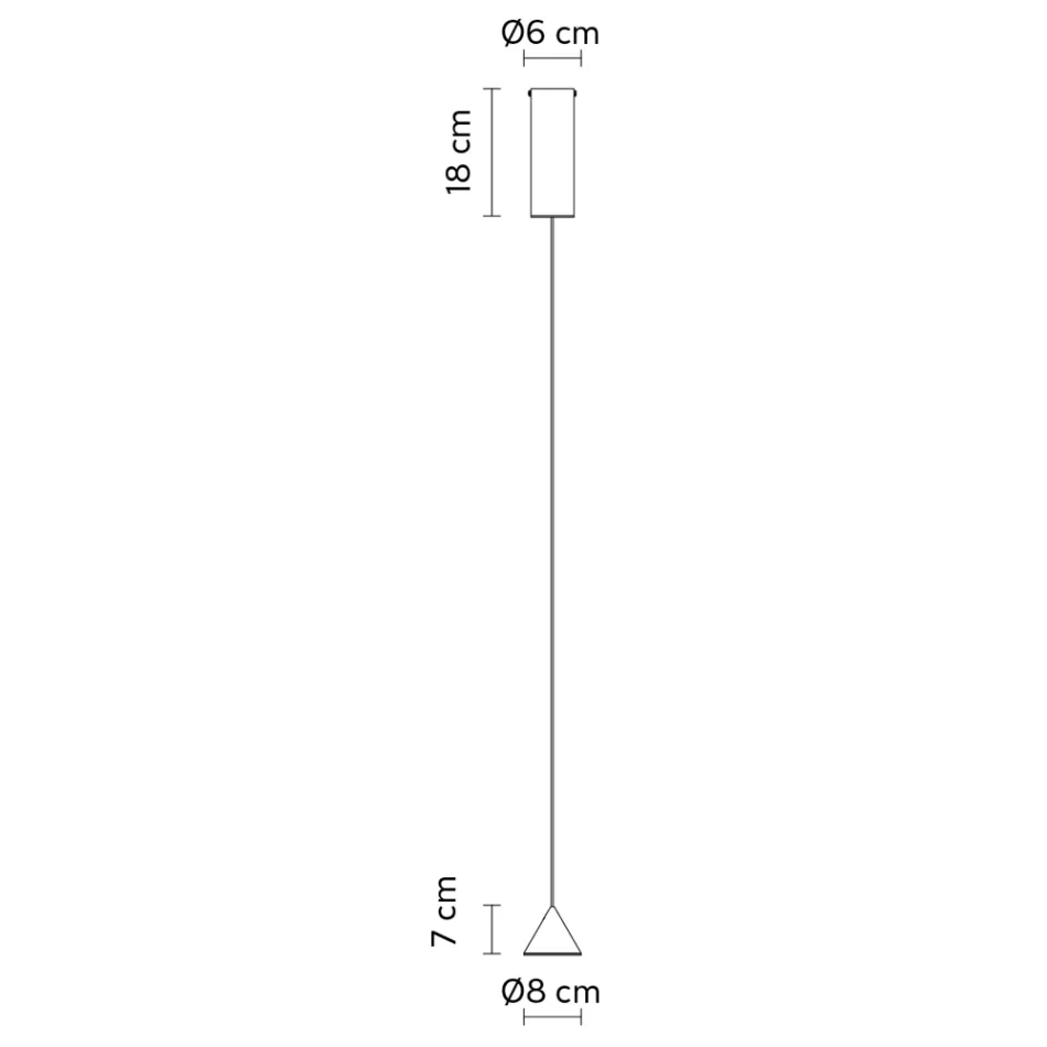 Lampă suspendată Con de sârmă de aluminiu negru Design minimalist - Mercado Viadurini