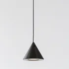Lampă suspendată Con de sârmă de aluminiu negru Design minimalist - Mercado Viadurini