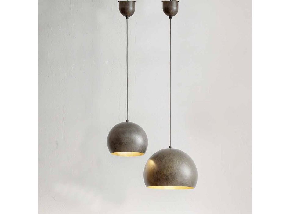Lampa suspendată în diametru de oțel 300 sau 400 mm - Materia Aldo Bernardi Viadurini