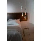 Lampă suspendată din ceramică albă mată cu veveriță și ghindă - veveriță Viadurini