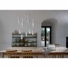 Lampă suspendată din ceramică albă mată cu veveriță și ghindă - veveriță Viadurini