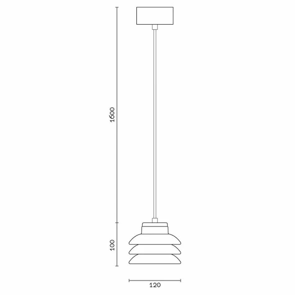 Lampă de suspensie din ceramică și din aluminiu modern realizată în Italia Asia Viadurini
