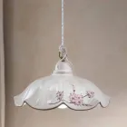 Lampa suspendata din Fier si Ceramica ondulata decorata manual - Belluno Viadurini