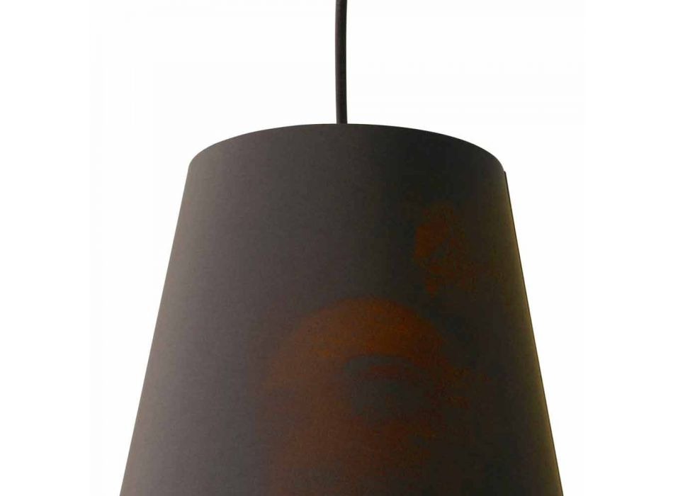 Lampă suspendată din in de antracit cu design intern tipărit 2 dimensiuni - Bramosia Viadurini