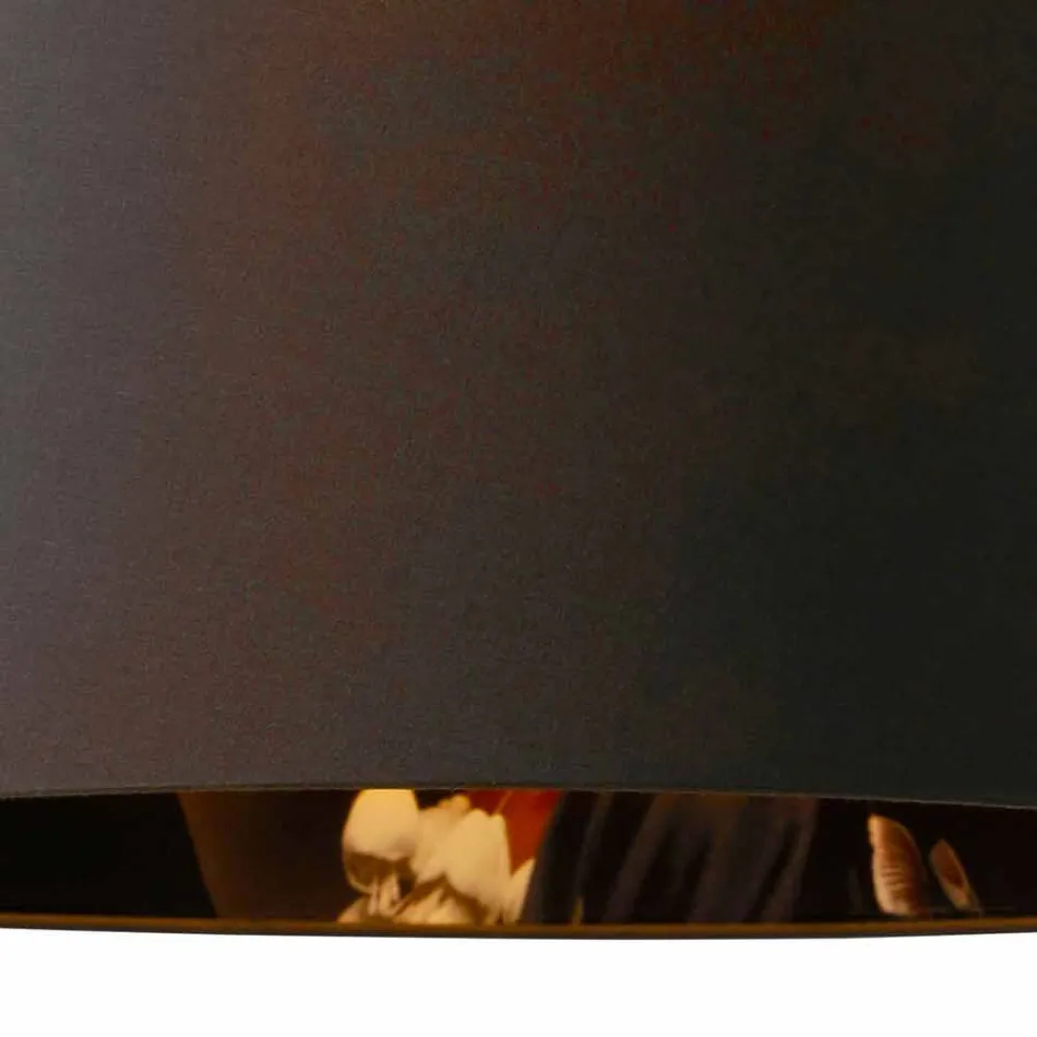 Lampă suspendată din in de antracit cu design intern tipărit 2 dimensiuni - Bramosia Viadurini