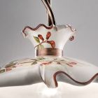 Lampa suspendata din metal si ceramica decorata pictata manual - Milano Viadurini