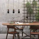 Lampă suspendată din alamă și ceramică modernă colorată realizată în Italia Asia Viadurini