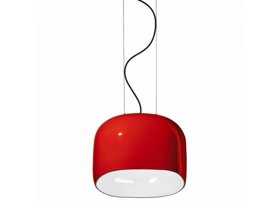 Lampa suspendată în stil vintage din ceramică făcută în Italia - Ferroluce Ayrton Viadurini
