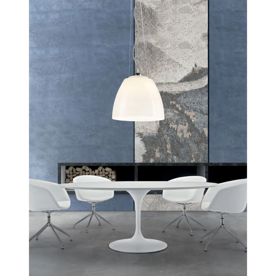 Lampa suspendata din sticla venetiana suflata manual - Flora Viadurini