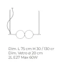 Lampă suspendată din sticlă venețiană suflată manual - Jupiter Viadurini