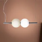 Lampă suspendată din sticlă venețiană suflată manual - Jupiter Viadurini