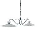 Lampa Liniara Suspendata 2 Lumini Ceramica Efect Broderie Artizanala - Ravenna