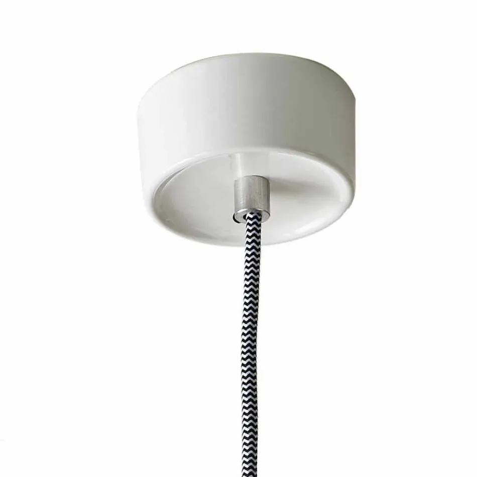 Lampa suspendata moderna din ceramica si aluminiu realizata in Italia Asia Viadurini