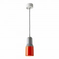 Lampa suspendata moderna din ceramica si aluminiu realizata in Italia Asia