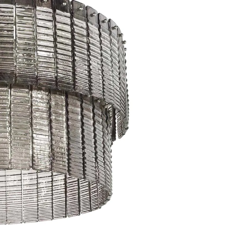 Lampă suspendată modernă din sticlă de lux lucrată manual Made in Italy - Valadier Viadurini