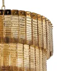 Lampă suspendată modernă din sticlă de lux lucrată manual Made in Italy - Valadier Viadurini