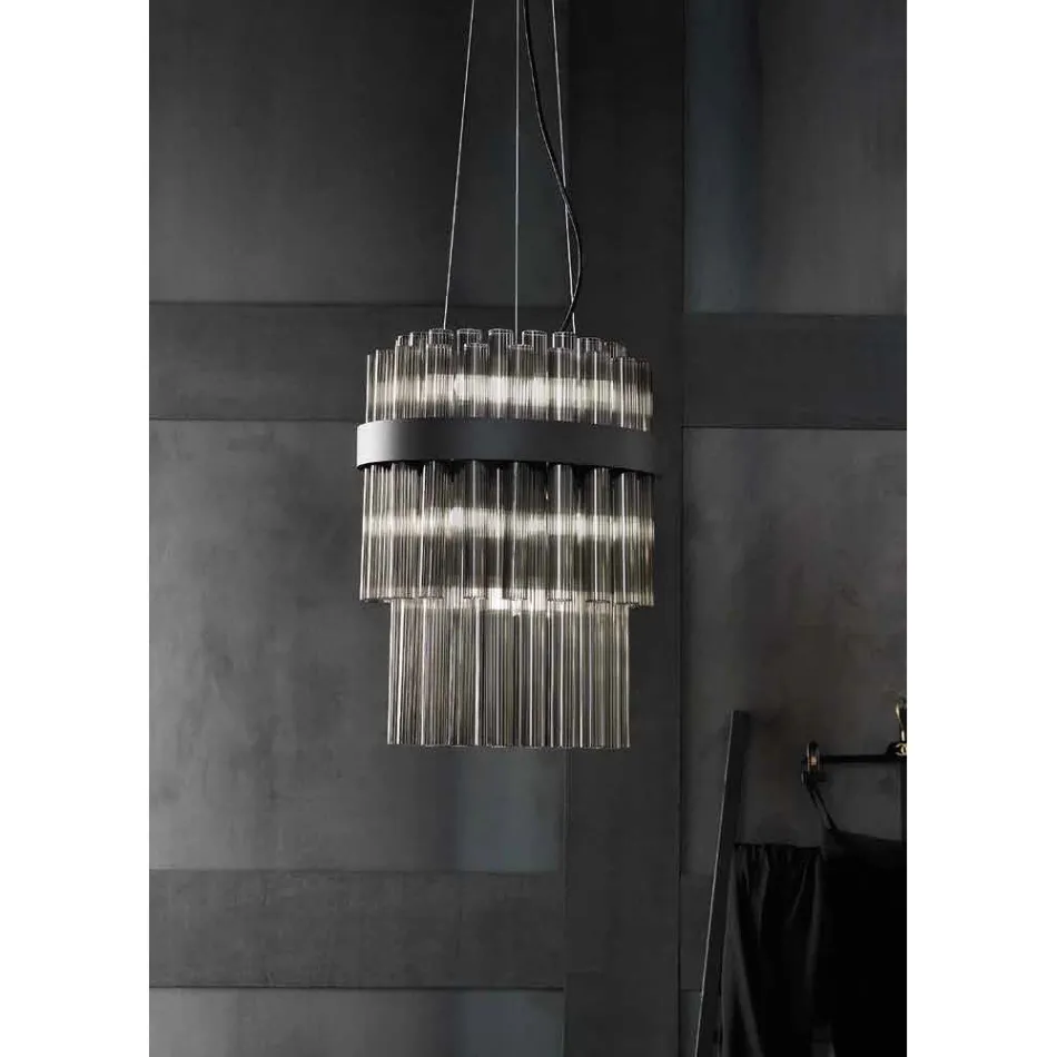 Lampă suspendată modernă din sticlă suflată de lux Made in Italy - Maesta Viadurini