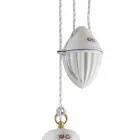 Lampă cu suspendare din ceramică realizată manual din ceramică și fier - Roma Viadurini