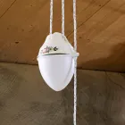 Lampa suspendata din ceramica sus si jos realizata manual cu Passanastri - Napoli Viadurini