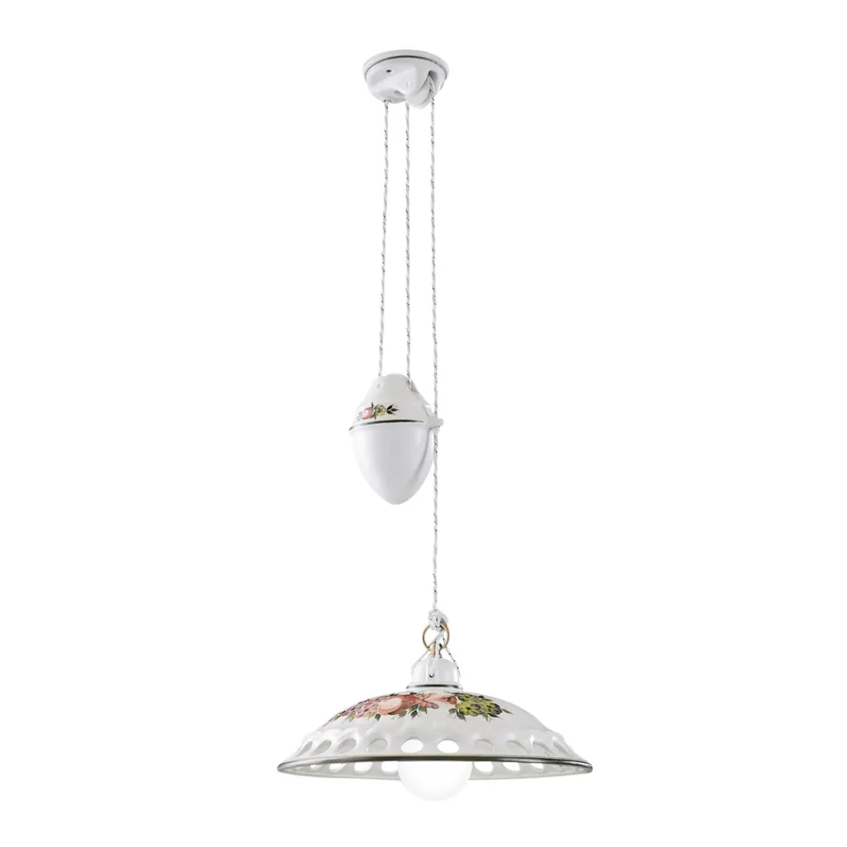 Lampă Sus and Down din ceramică realizată manual cu Passanastri - Napoli Viadurini