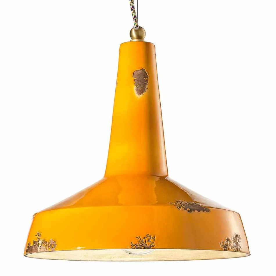 lampă stil retro artizanale suspensie Ferroluce Viadurini