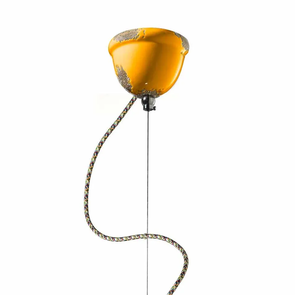 lampă stil retro artizanale suspensie Ferroluce Viadurini