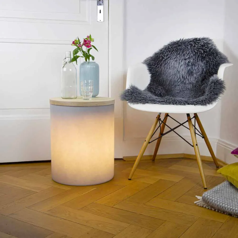 Lampă de masă pentru design exterior sau interior cu Led, Solar sau E27 - Tamburostar Viadurini