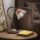 Lampa de Masa din Metal si Ceramica lucrata manual cu Passanastri - Napoli Viadurini