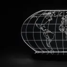 Lampa de Masa Planisphere Led din Cristal Acrilic Gravat Laser - Rihanna Viadurini