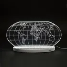 Lampa de Masa Planisphere Led din Cristal Acrilic Gravat Laser - Rihanna Viadurini