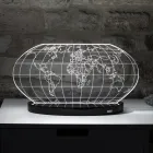 Lampa de Masa Planisphere Led din Cristal Acrilic Gravat Laser - Rihanna Viadurini